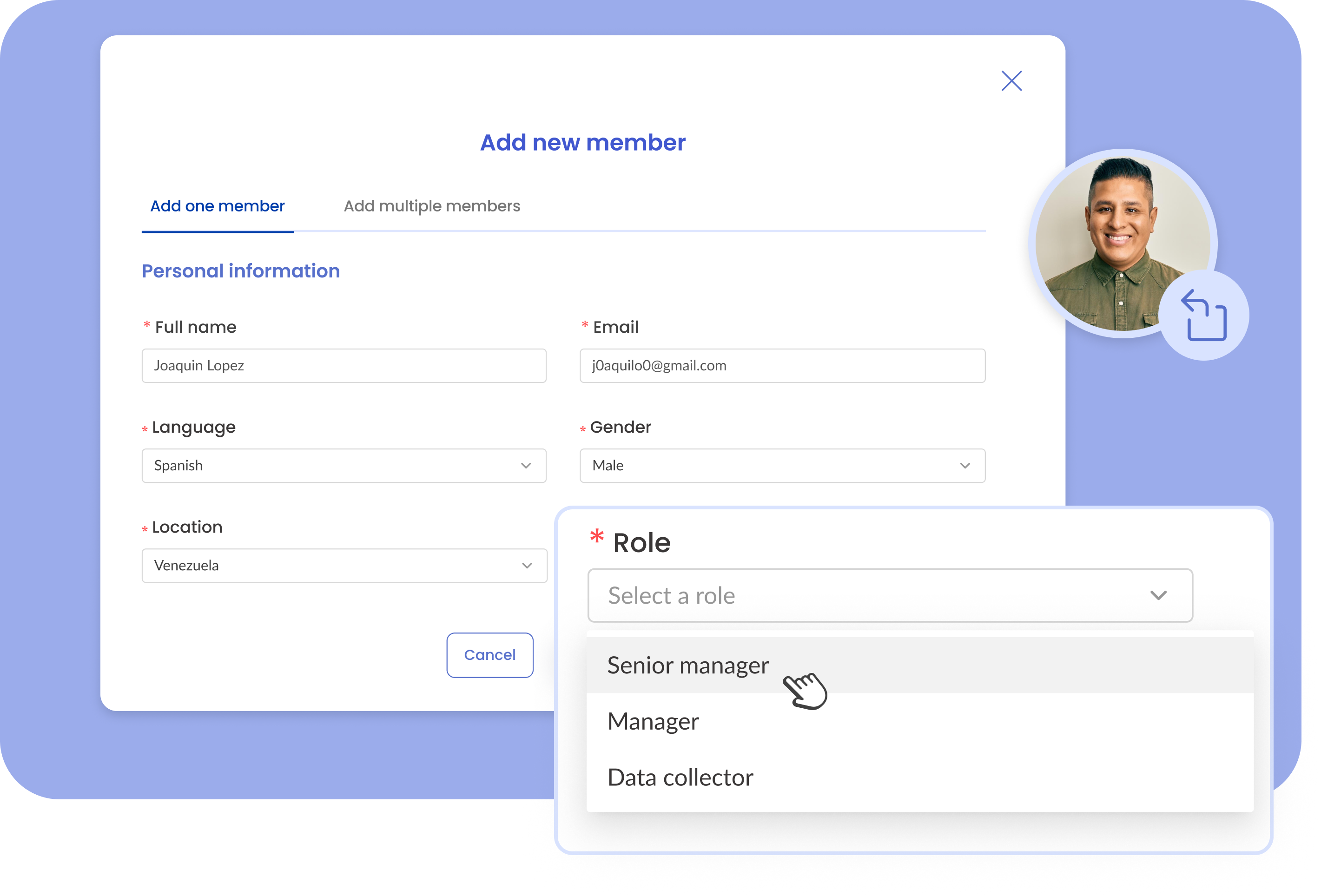 Granular Permission interface